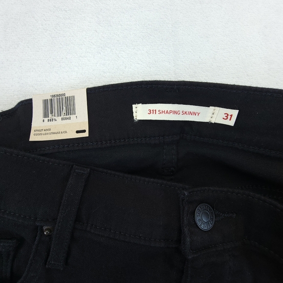 Levi's 311 Shaping Skinny Jeans Womens Size 31 BLACK NWT - Picture 10 of 10